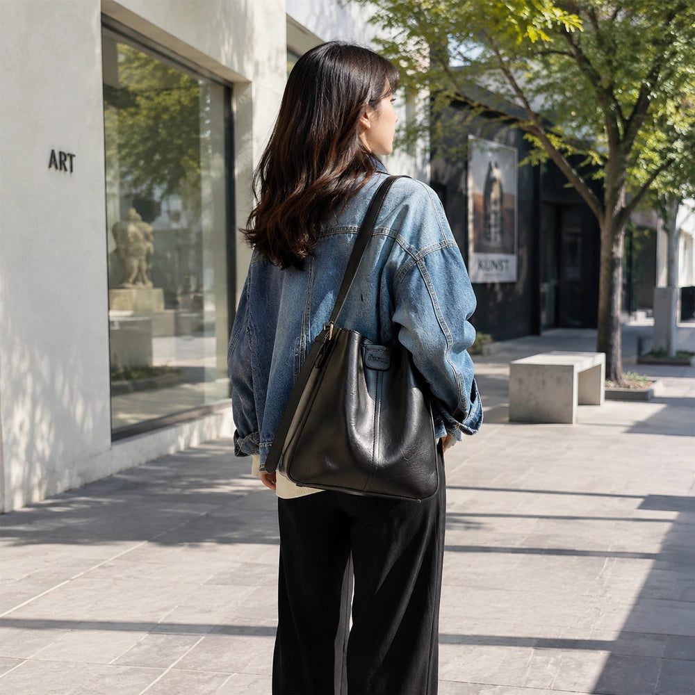 Sac cabas cuir rigide modèle