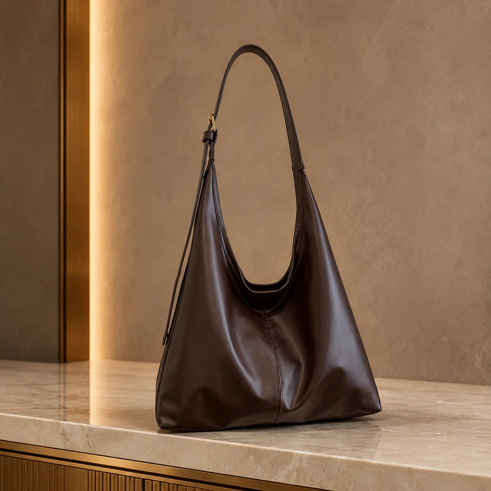 Sac cabas cuir souple marron