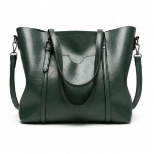 Sac cabas cuir vert