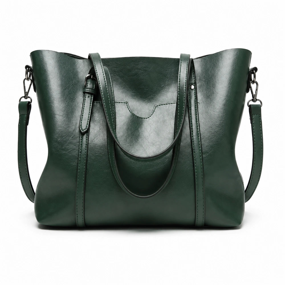 Sac cabas cuir vert
