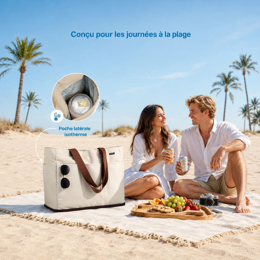 Sac de plage homme luxe caractéristique