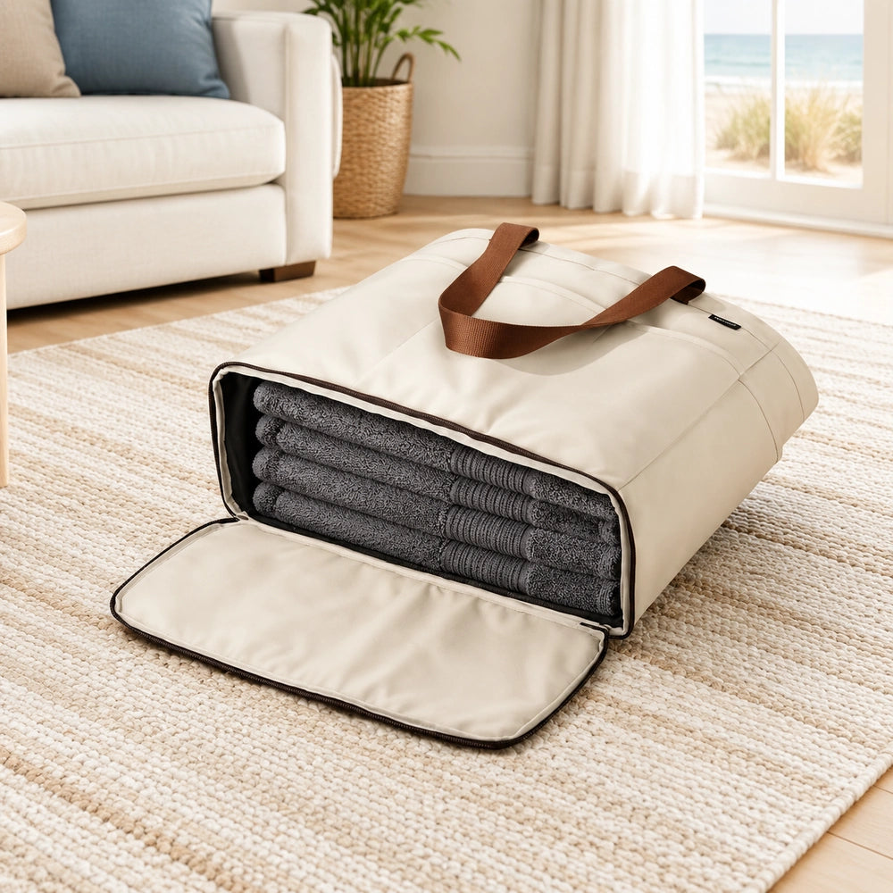 Sac de plage homme luxe sur tapis