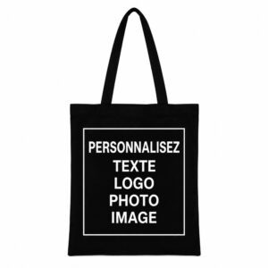 Tote bag noir tissu