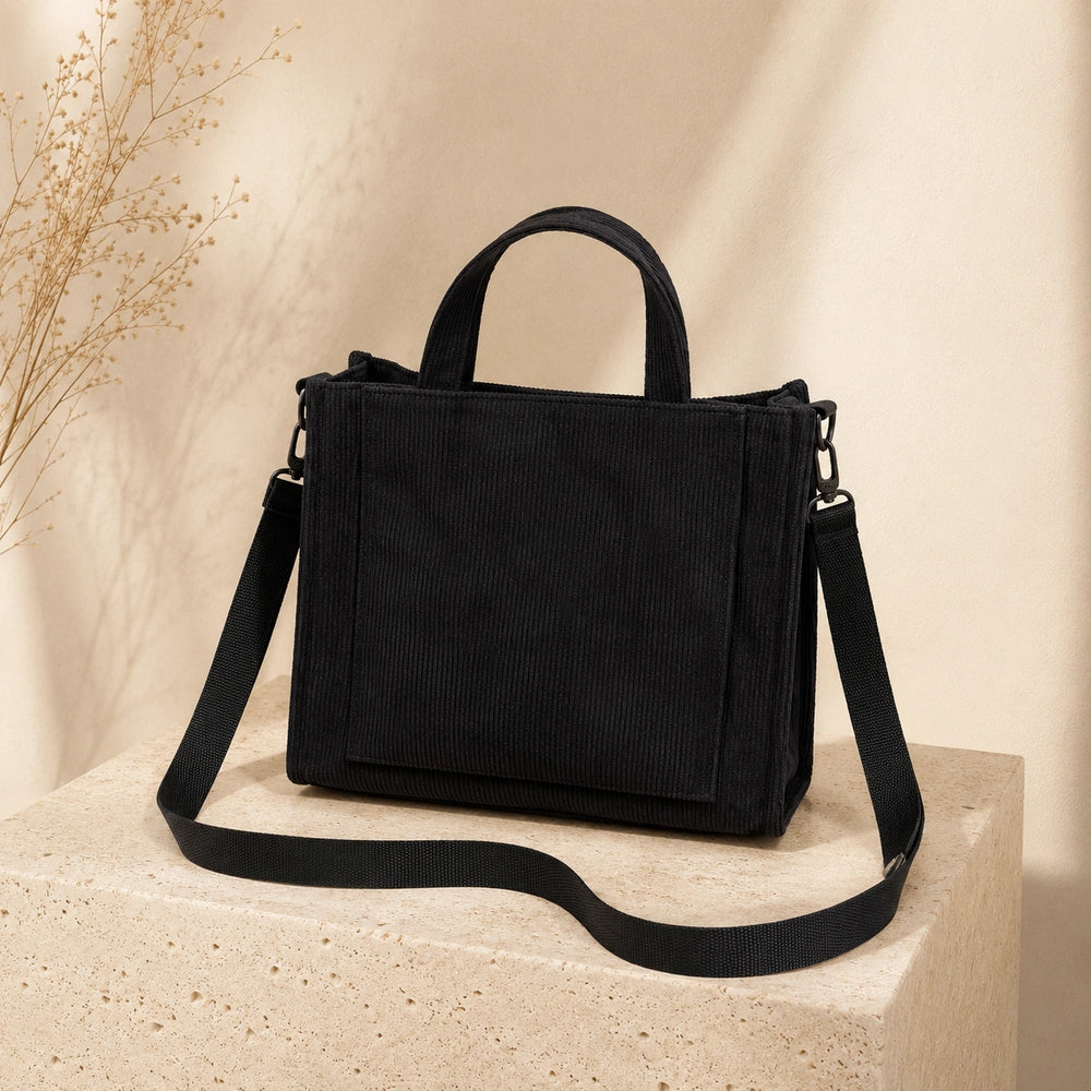 Tote bag velours noir