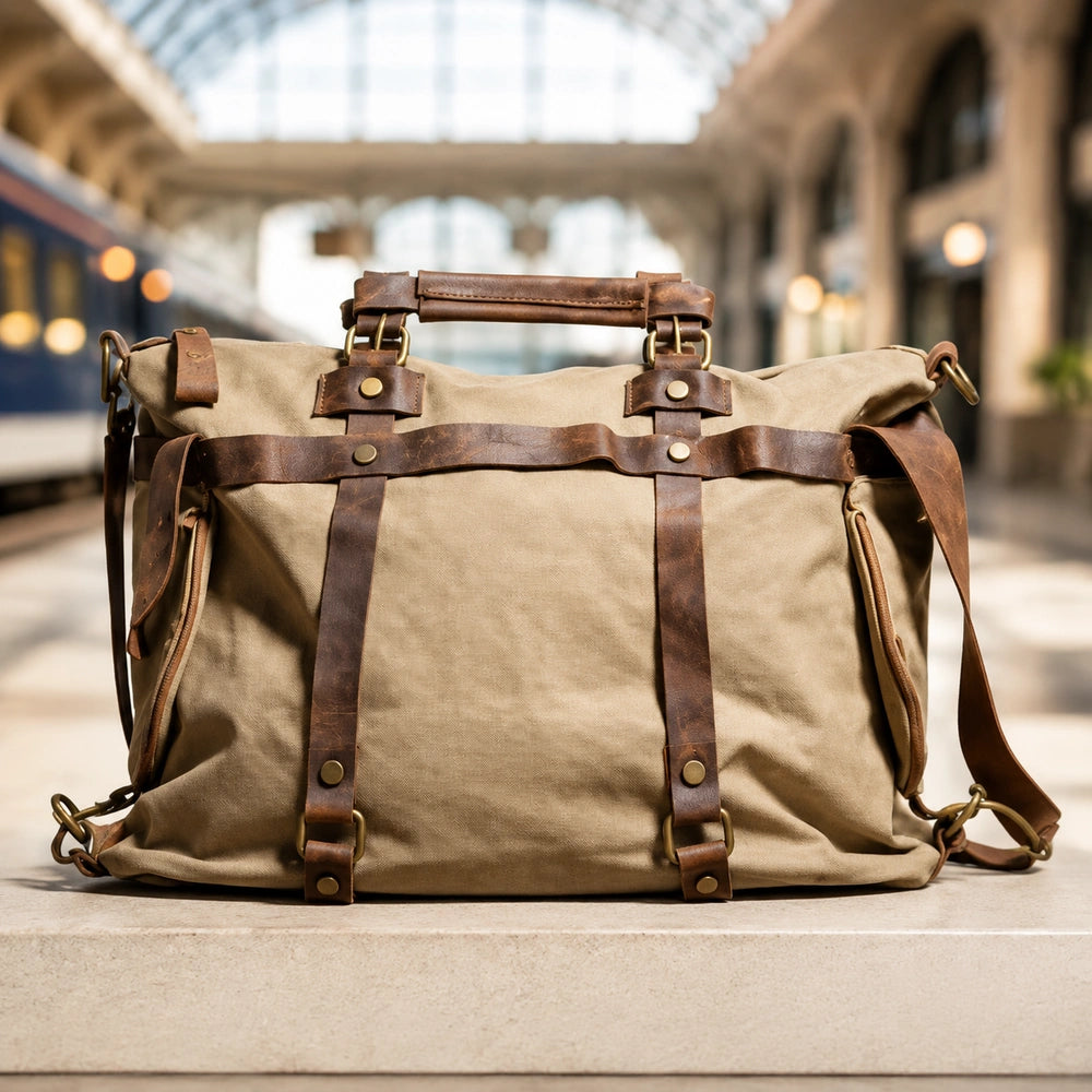 Sac en toile homme kaki