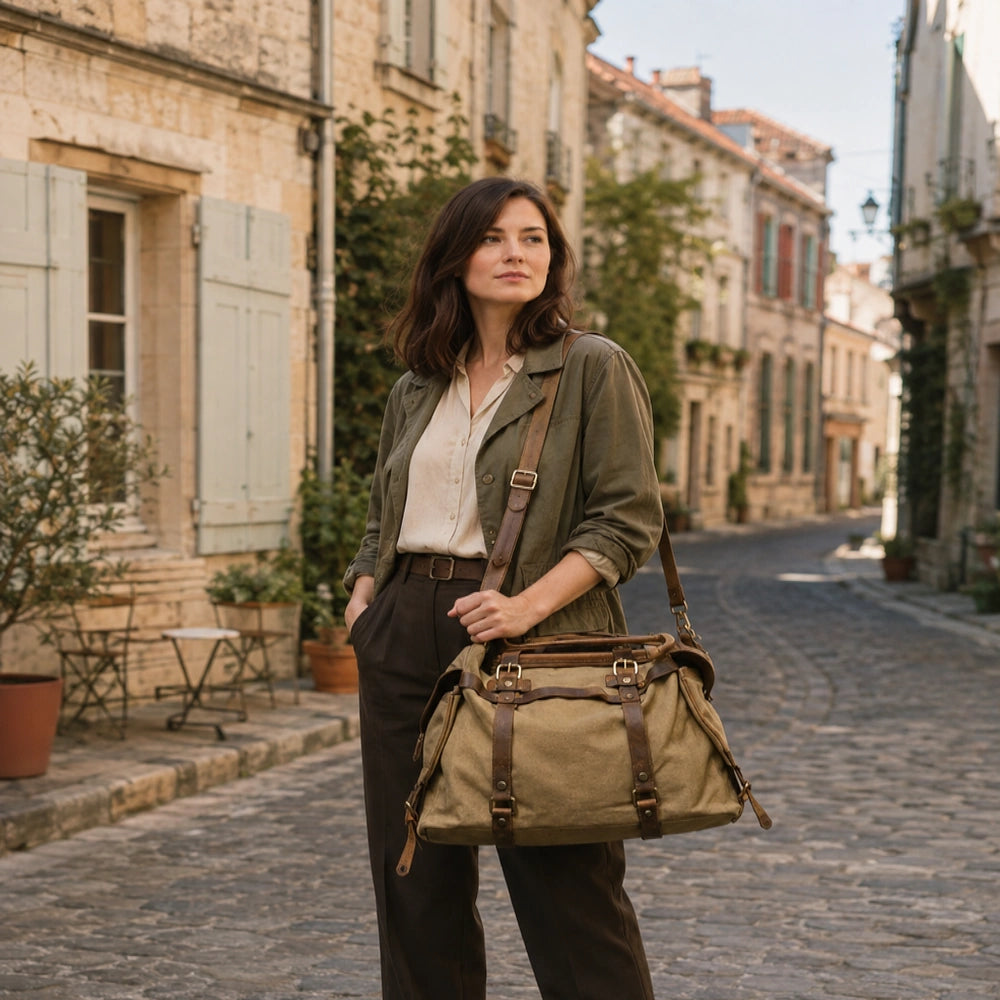Sac en toile homme porté par femme