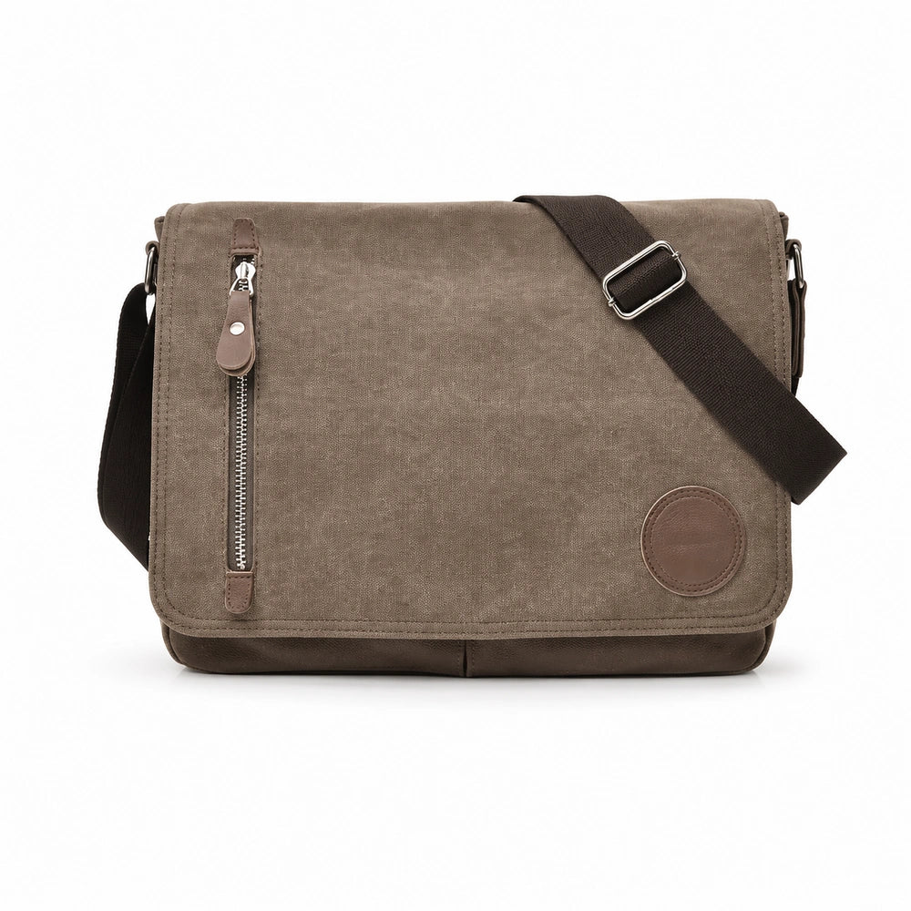 Tote bag bandoulière homme marron