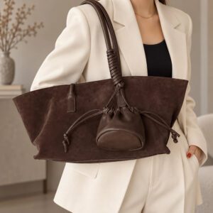 Grand sac à main daim