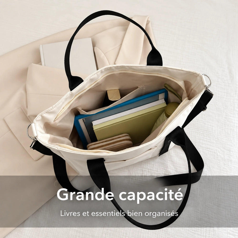 Intérieur grande capacité du sac fourre-tout pour les cours
