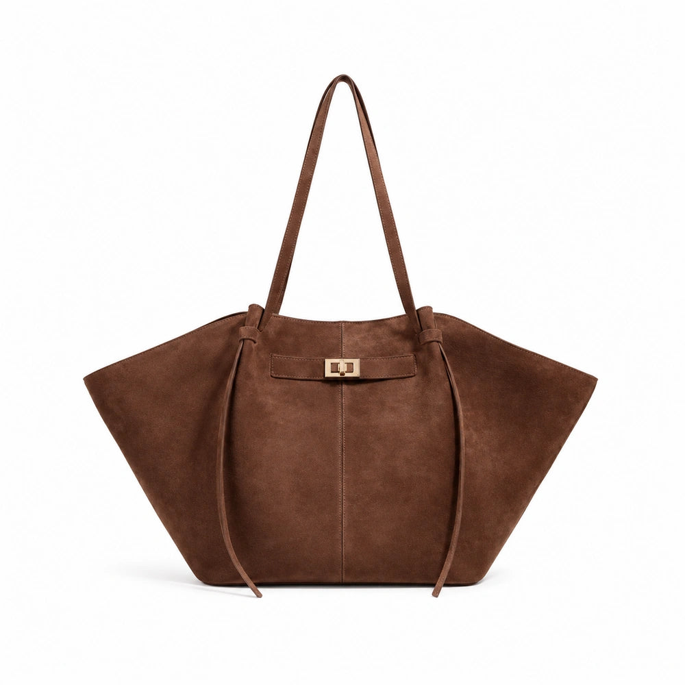 Grand sac à main marron souple grande capacité pour femme