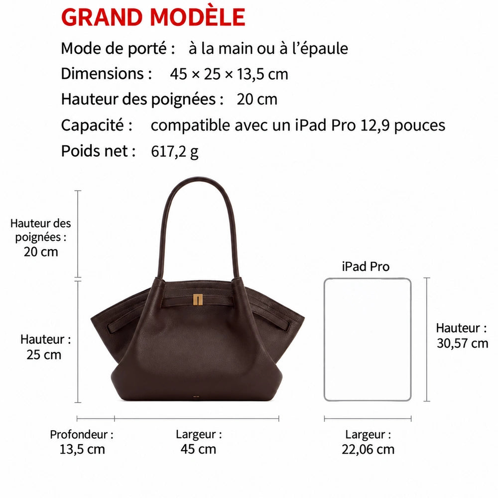 Grand sac à main noir grand modèle