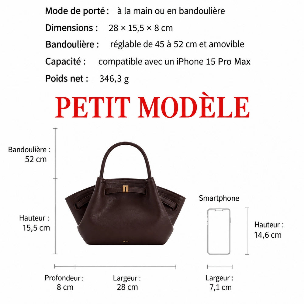Grand sac à main noir petit modèle