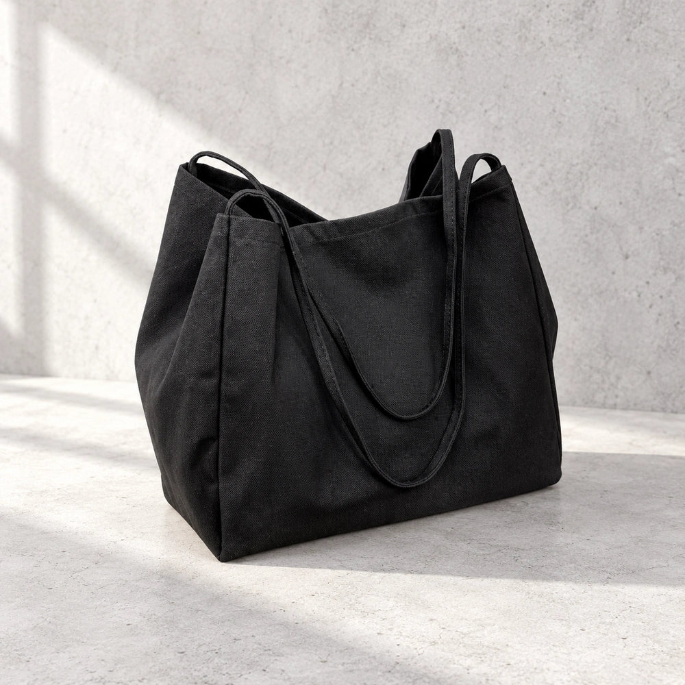 Grand sac à main rectangulaire noire
