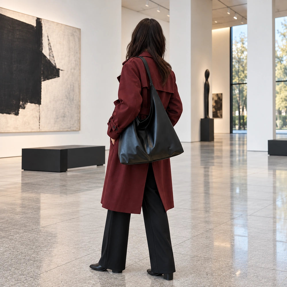 Grand sac à main souple femme