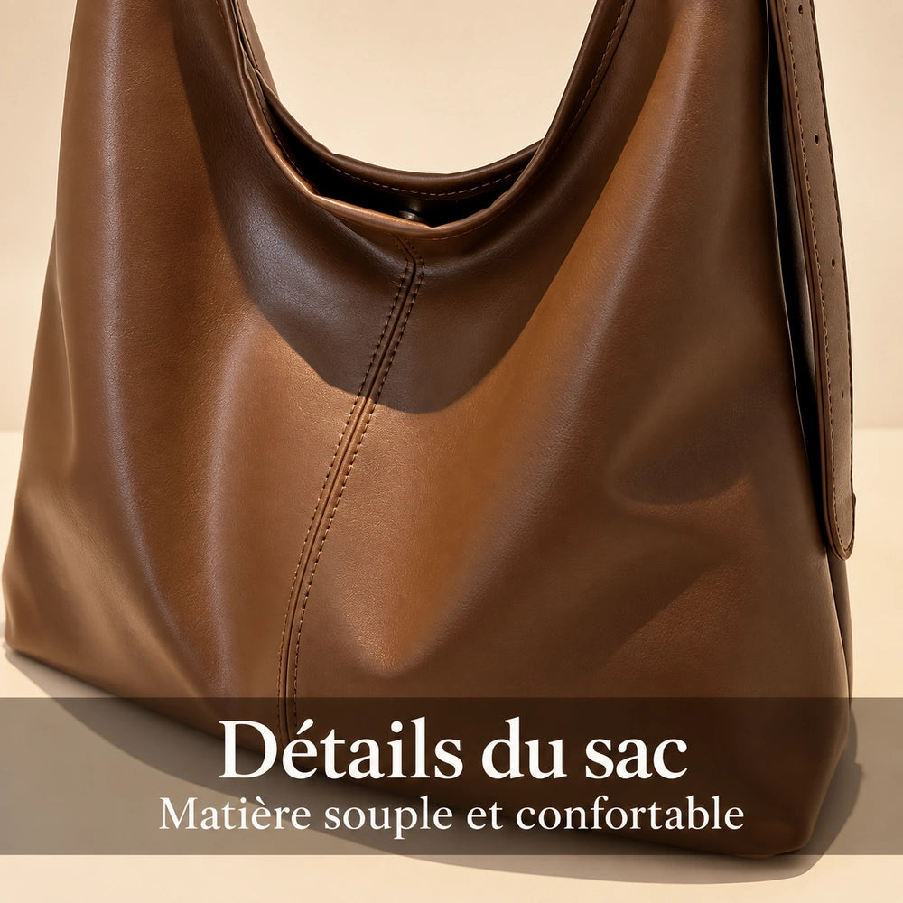 Grand sac à main souple détails