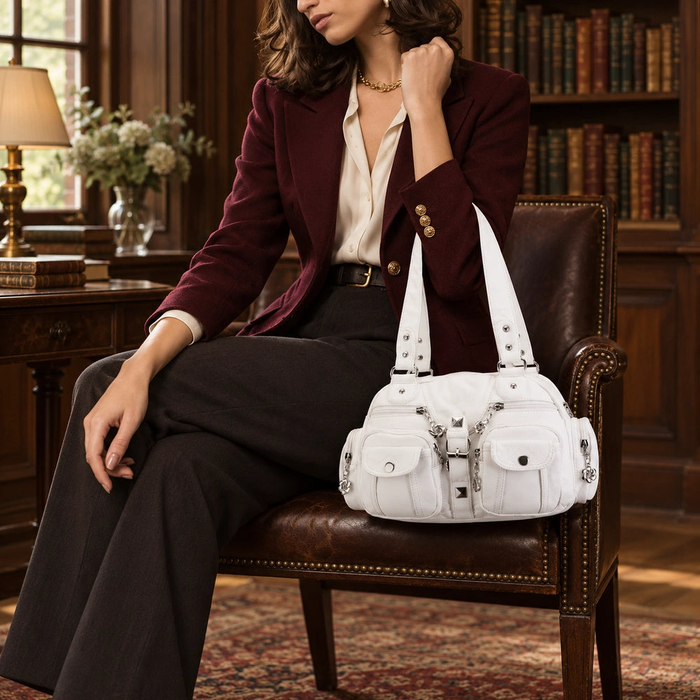 Grand sac à main vintage femme