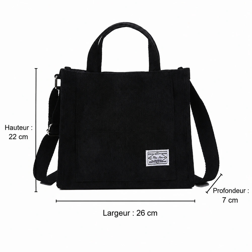 Sac à main bandoulière velours dimensions