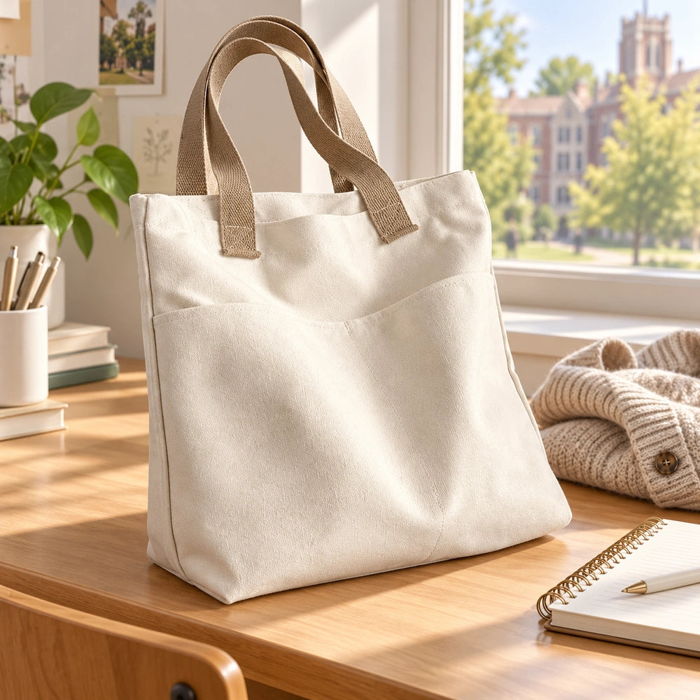 Sac à main blanc pour les cours école