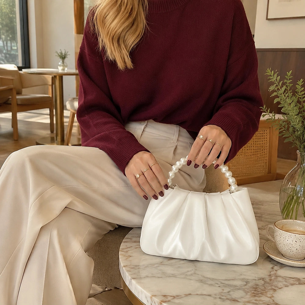 Sac à main blanc tendance classe