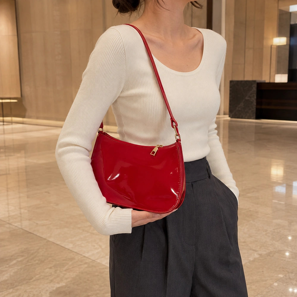Sac à main bordeaux bandoulière rouge