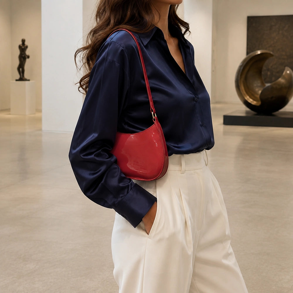 Sac à main bordeaux bandoulière femme