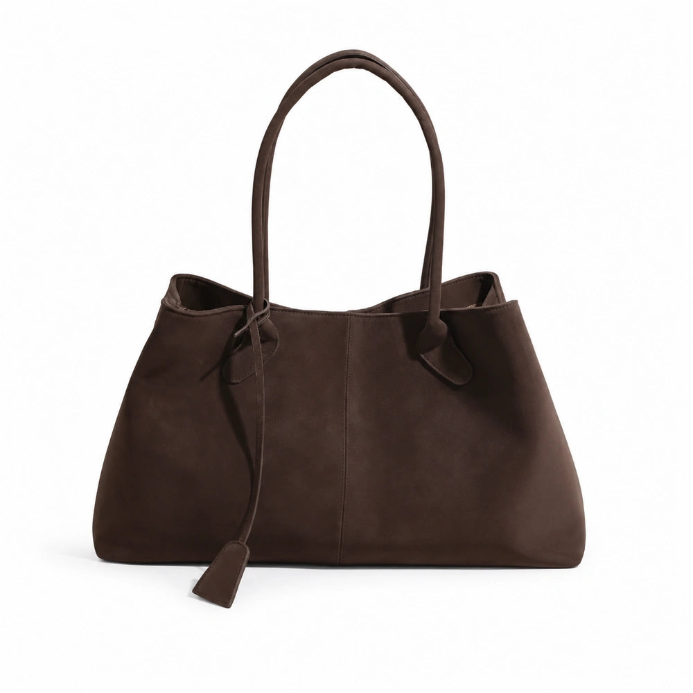 Sac à main daim bandoulière café