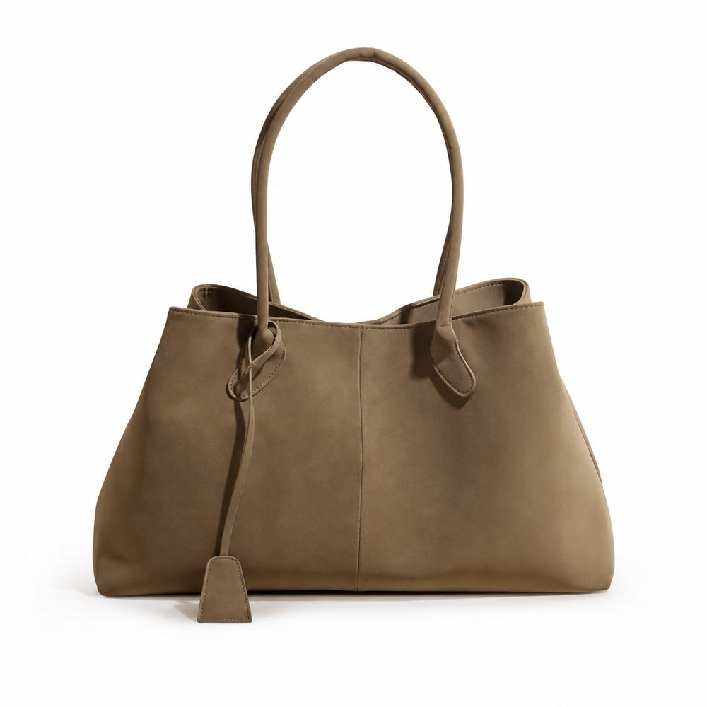 Sac à main daim bandoulière beige