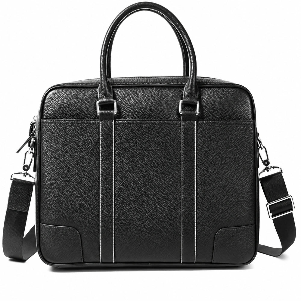 Sac à main homme travail bandes blanches