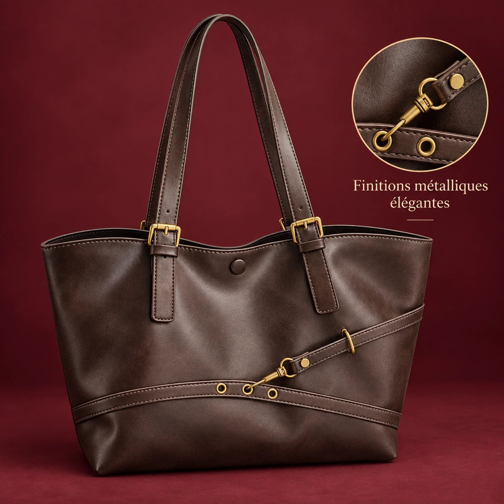Sac à main marron pour les cours finitions