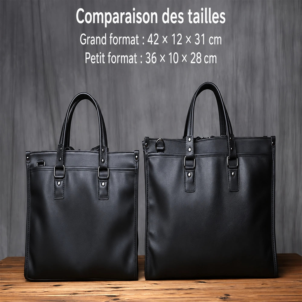 sac à main noir homme tailles
