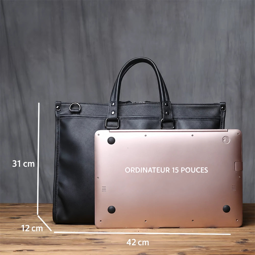 sac à main noir homme dimensions