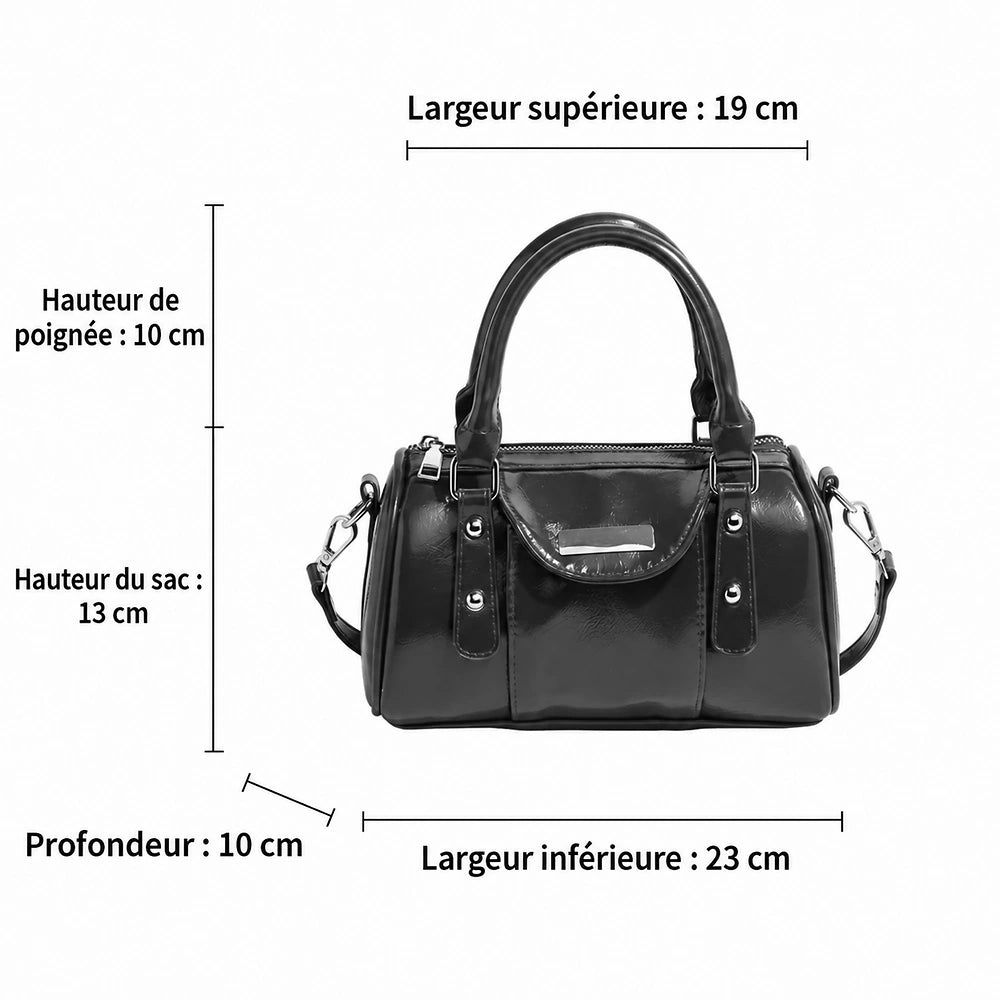 Sac à main noir vernis dimensions