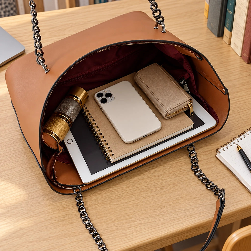 Sac à main pour les cours avec chaîne ouverture