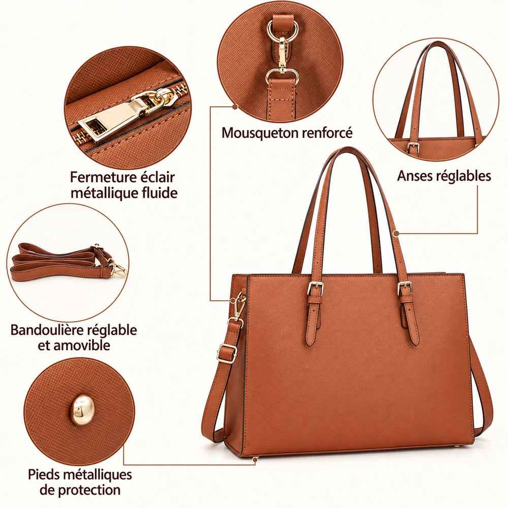 Sac à main pour les cours camel caractéristiques