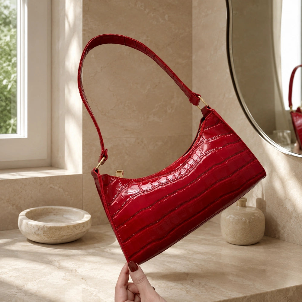 Sac à main rouge bandoulière