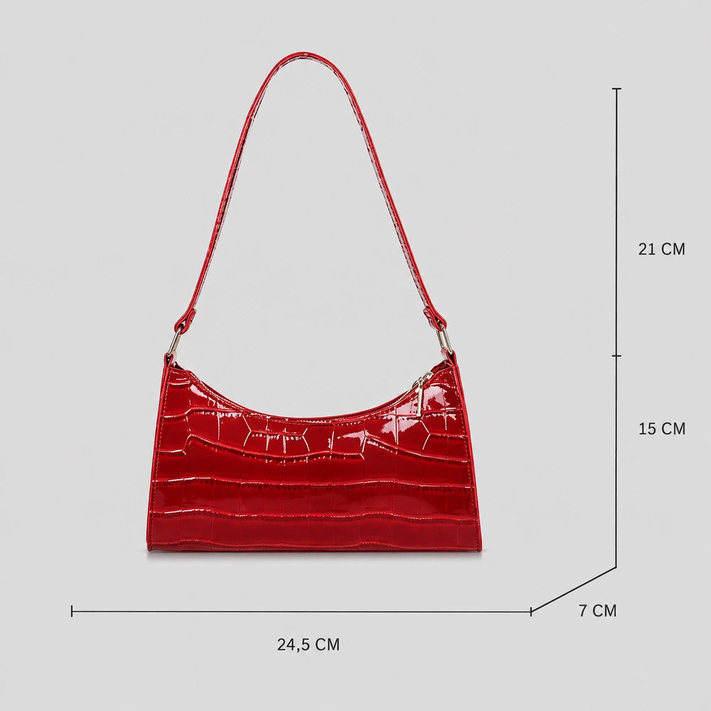 Sac à main rouge bandoulière mensuration