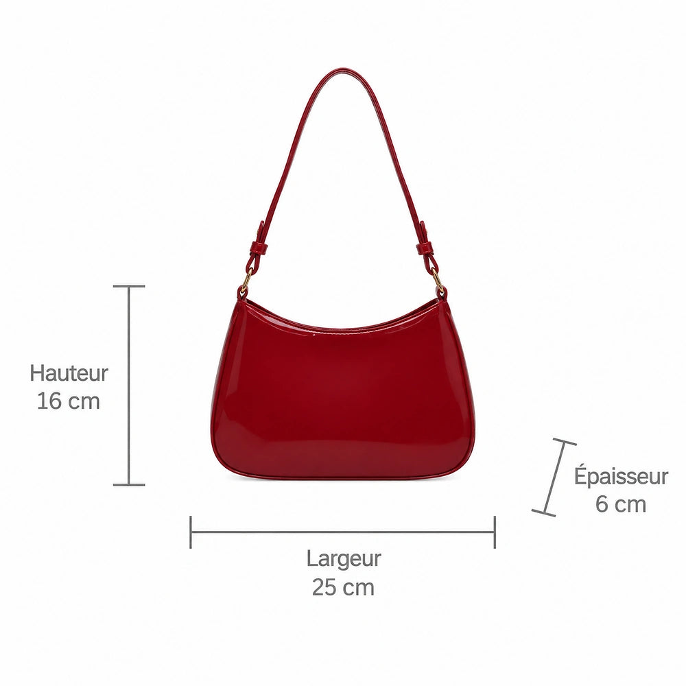 Sac à main rouge tendance dimensions