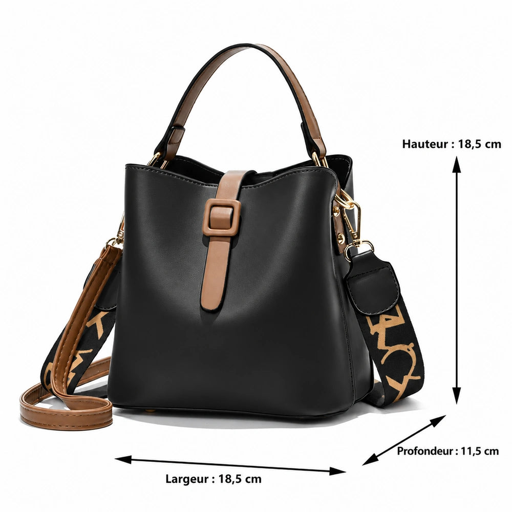 Sac à main seau noir dimensions