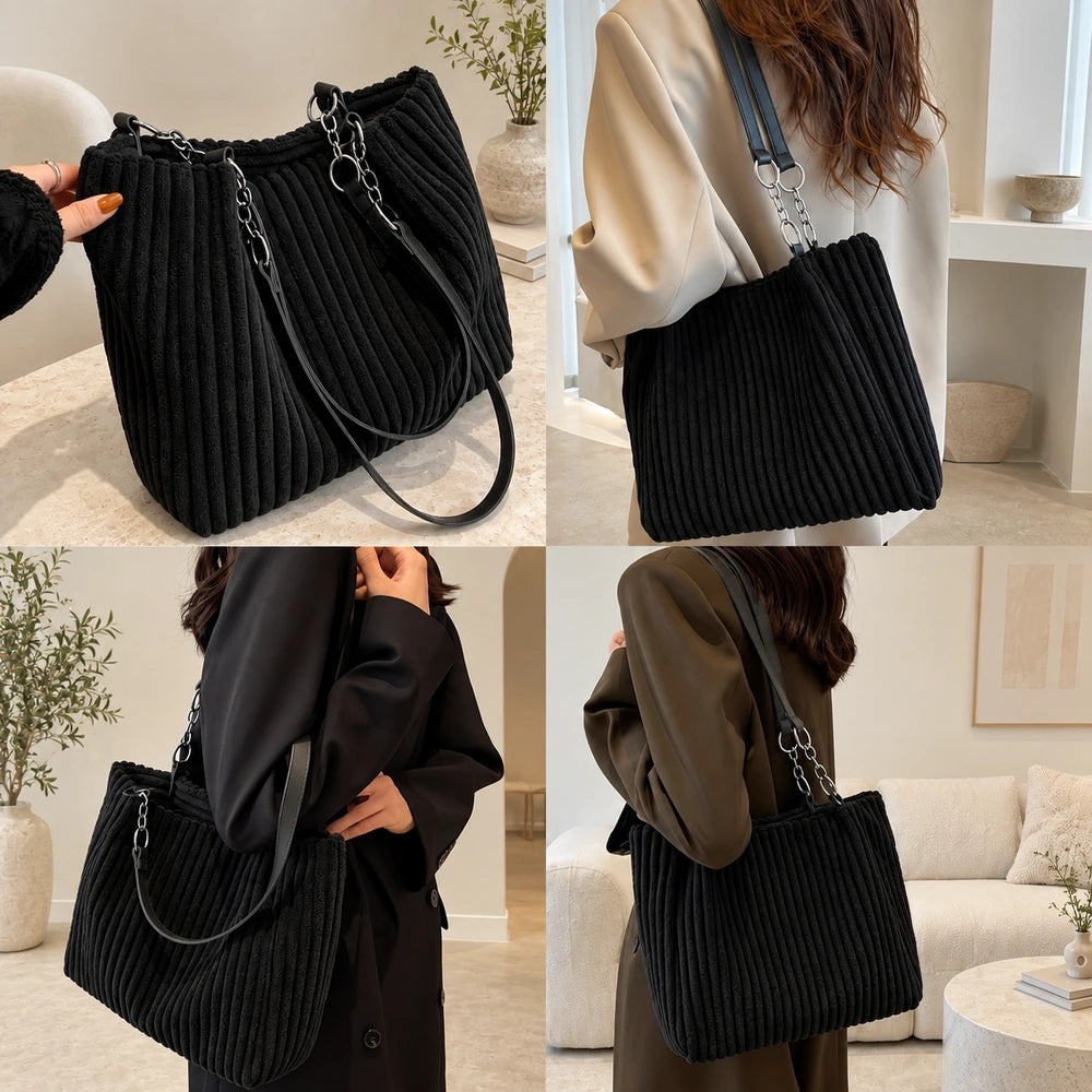 Sac à main velours noir femme