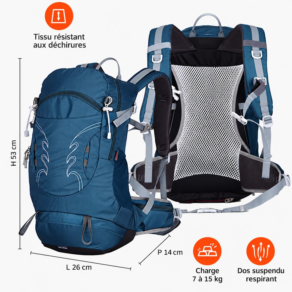 Sac de randonnée 30L dimensions