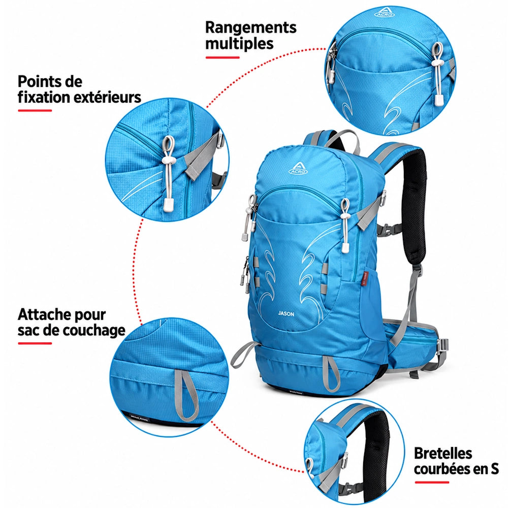Sac de randonnée 30L parties