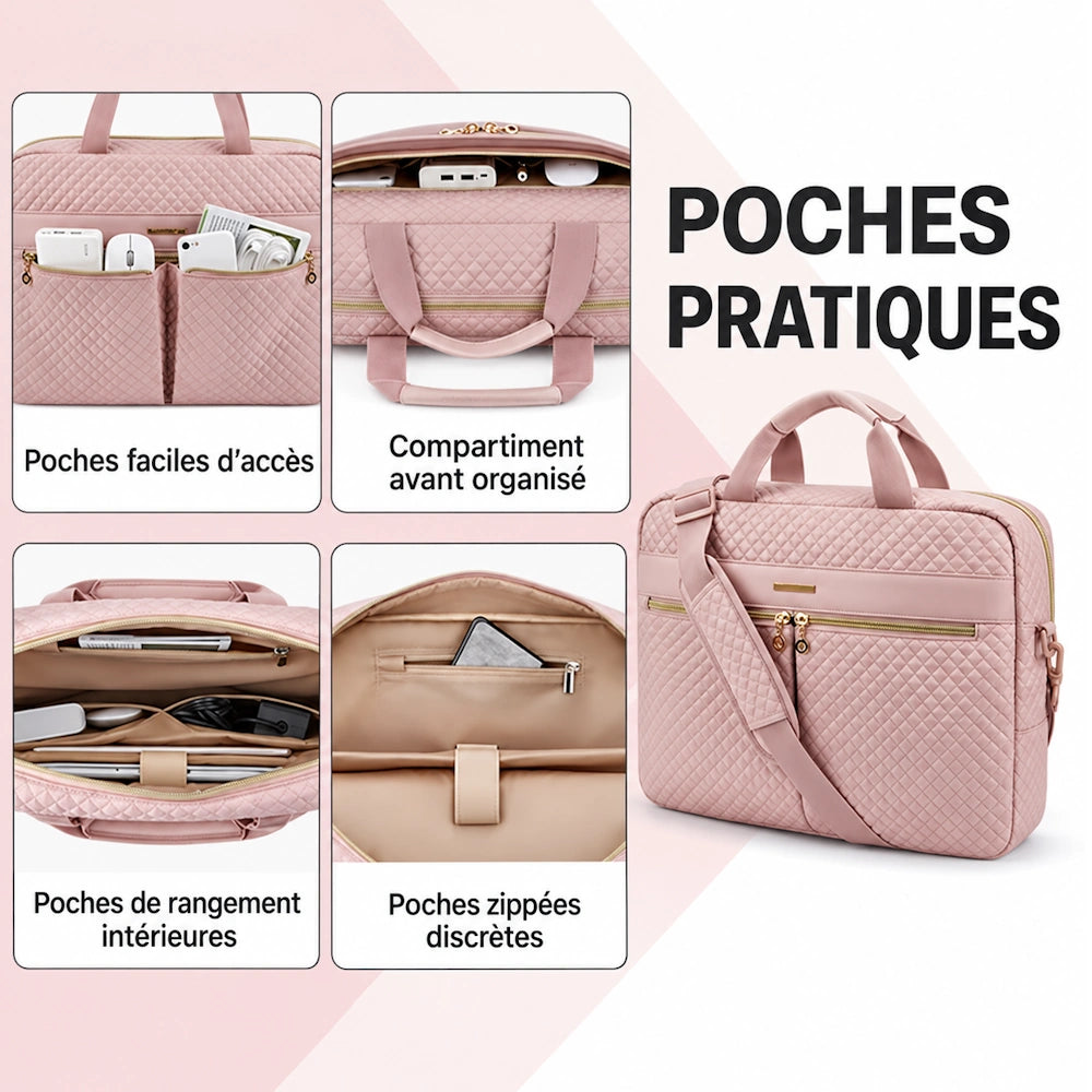 Sacoche ordinateur 17 pouces femme poches