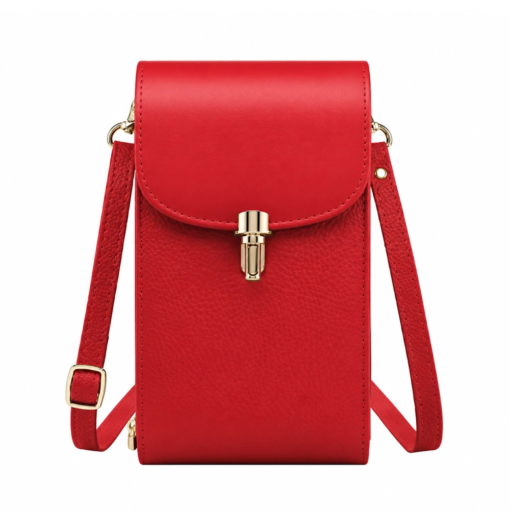 Sacoche téléphone femme rouge
