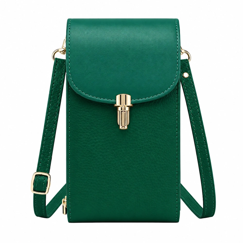 Sacoche téléphone femme vert