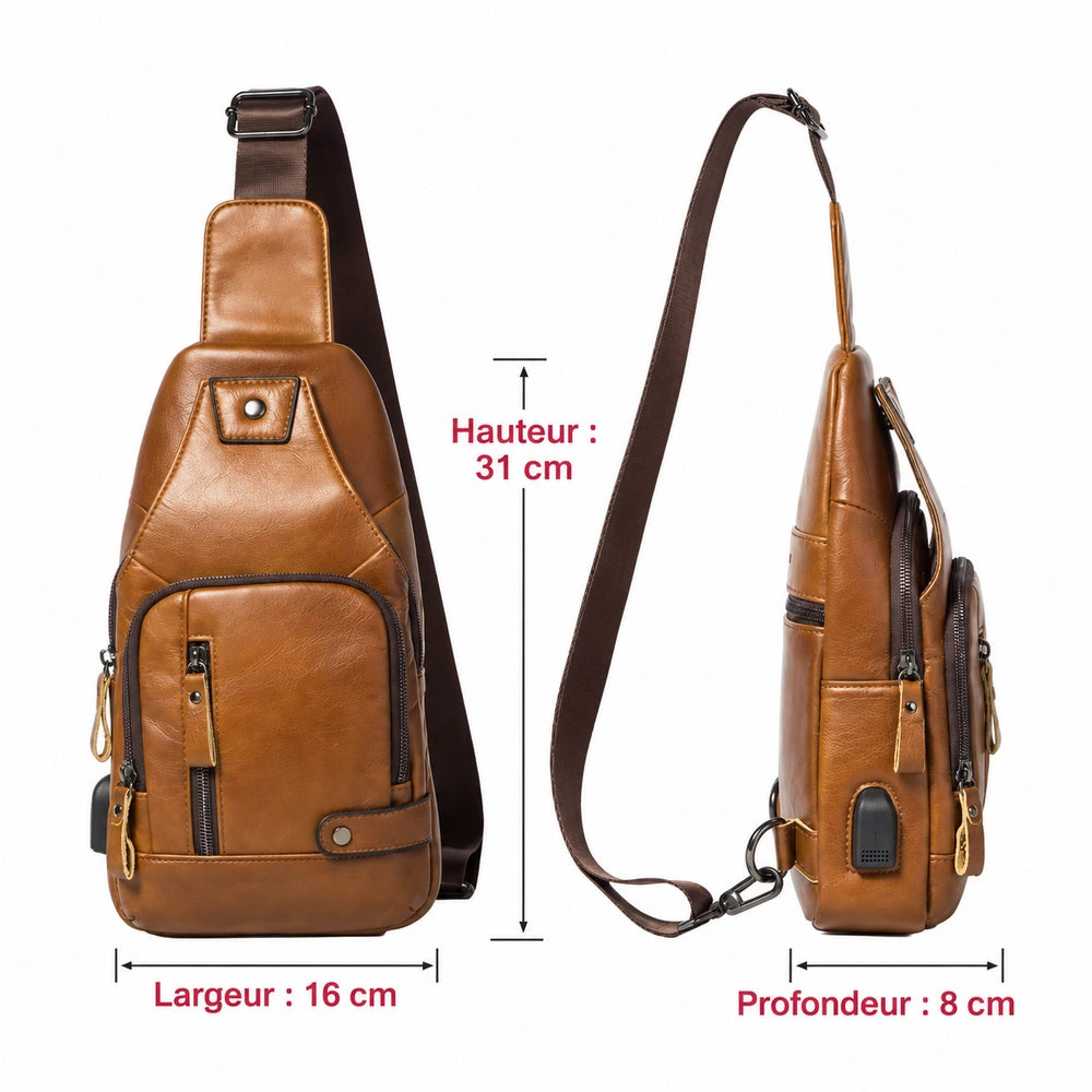 Sac porté épaule homme dimensions