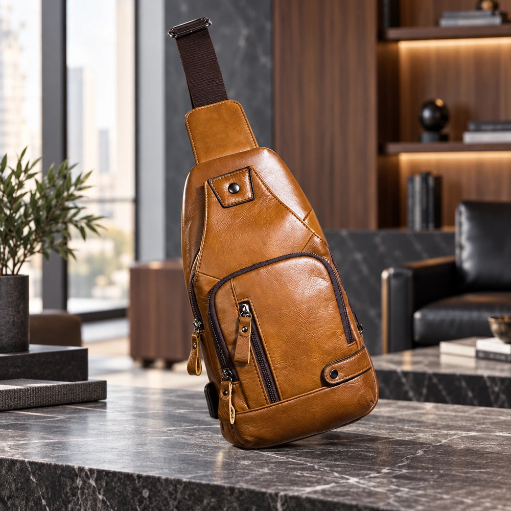 Sac porté épaule homme exposés