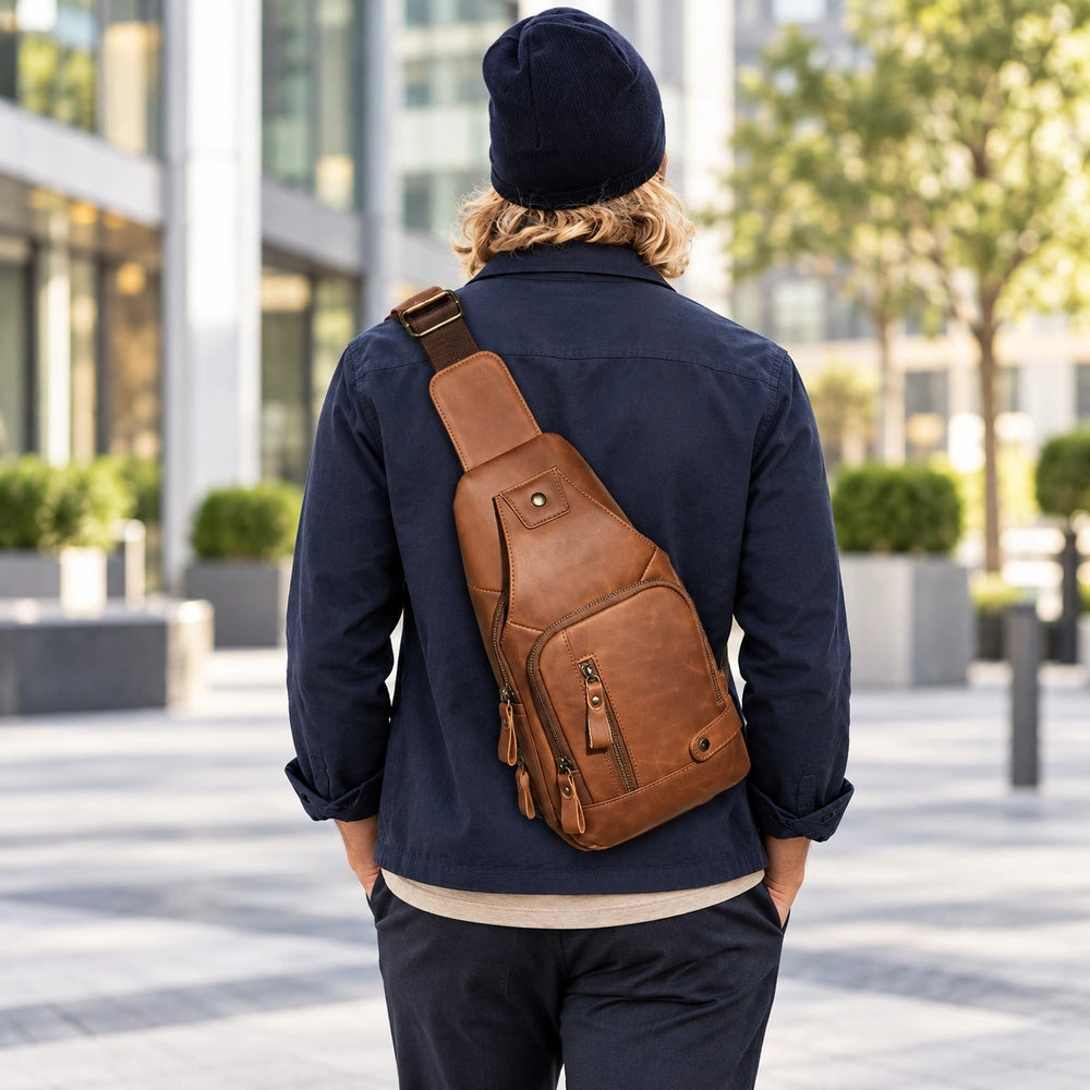 Sac porté épaule homme cuir