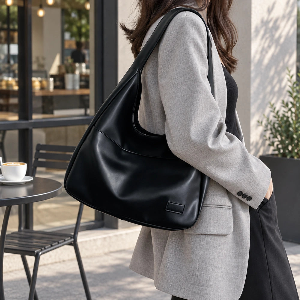 Sac porté épaule noir femme