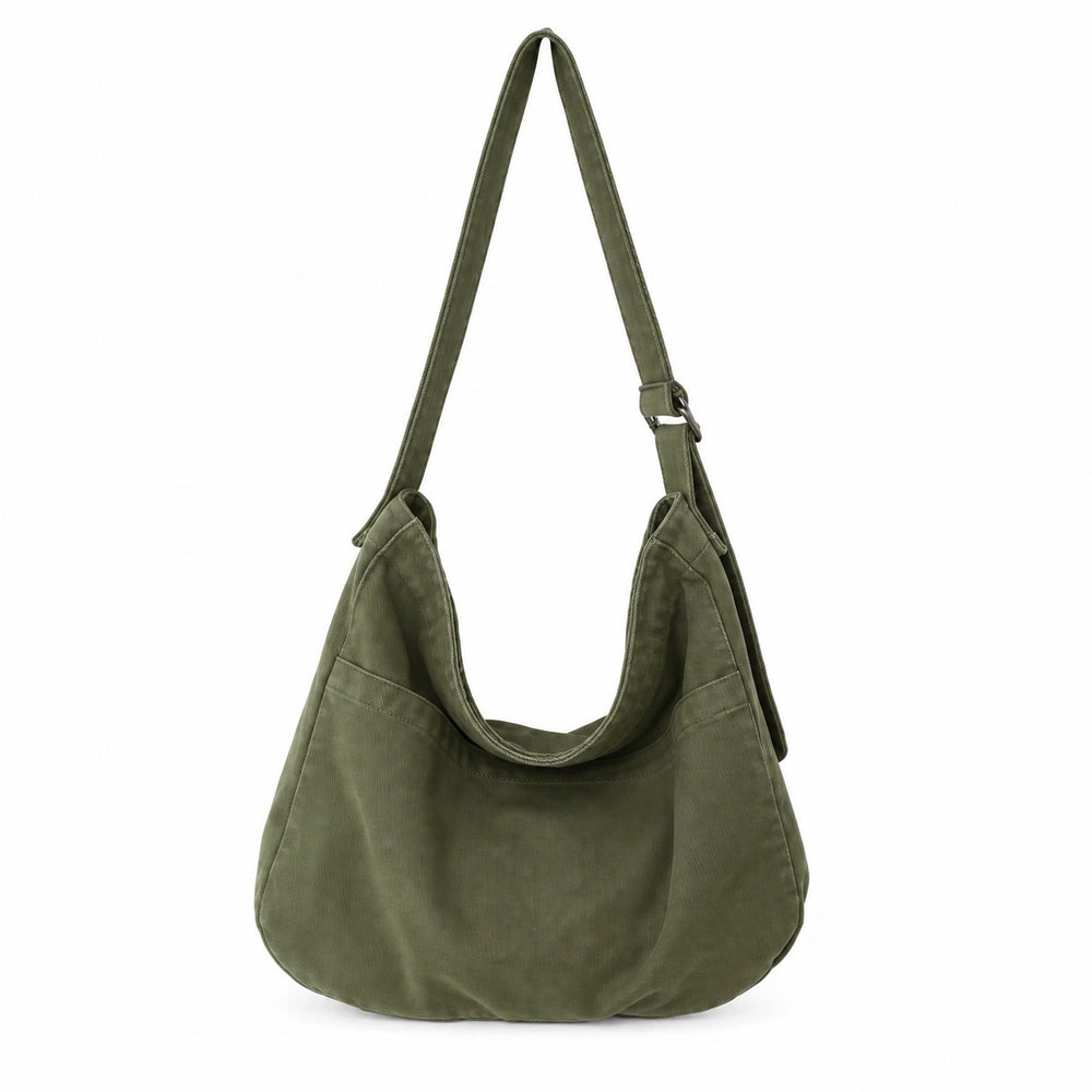 Sac porté épaule toile verte