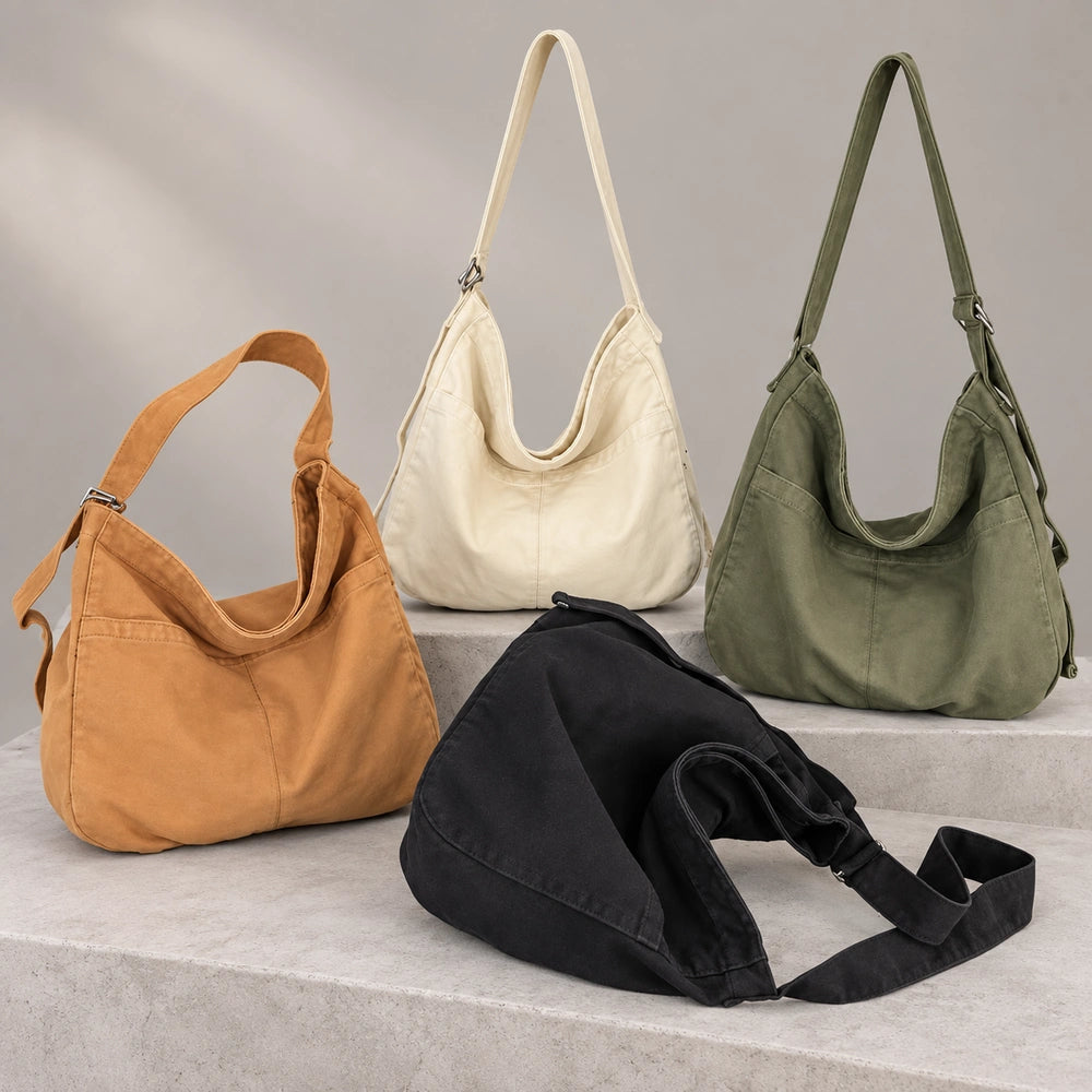 Sac porté épaule toile exposé